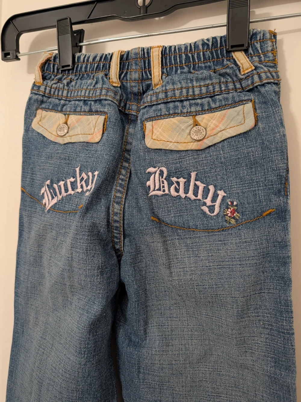 Lucky Brand Baby 24M Embroidered Lucky Baby Wide Leg Jeans Y2K